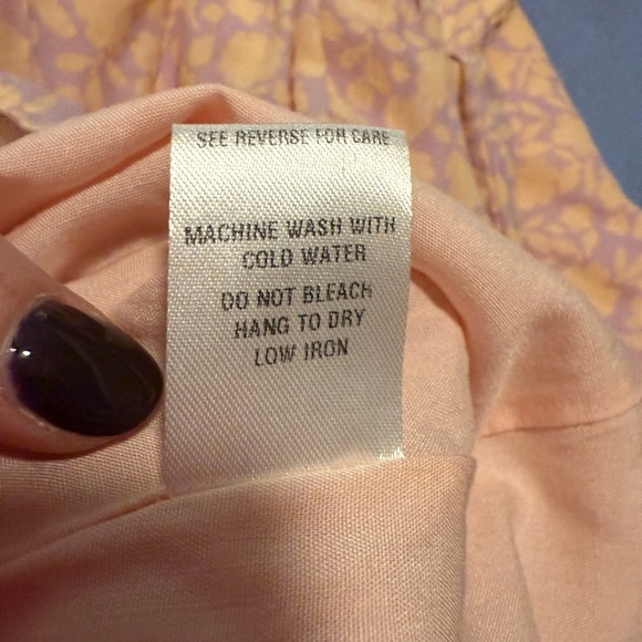 The Impeccable Pig Orange and Purple Ruched Puff Sleeve Midi Dress - Picture 5 of 8